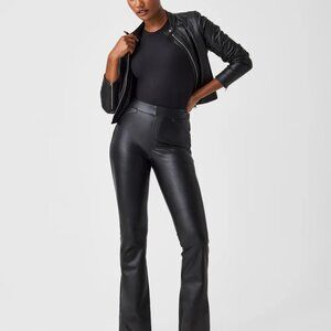 Spanx Leather-Like Flare Pant Petite Medium